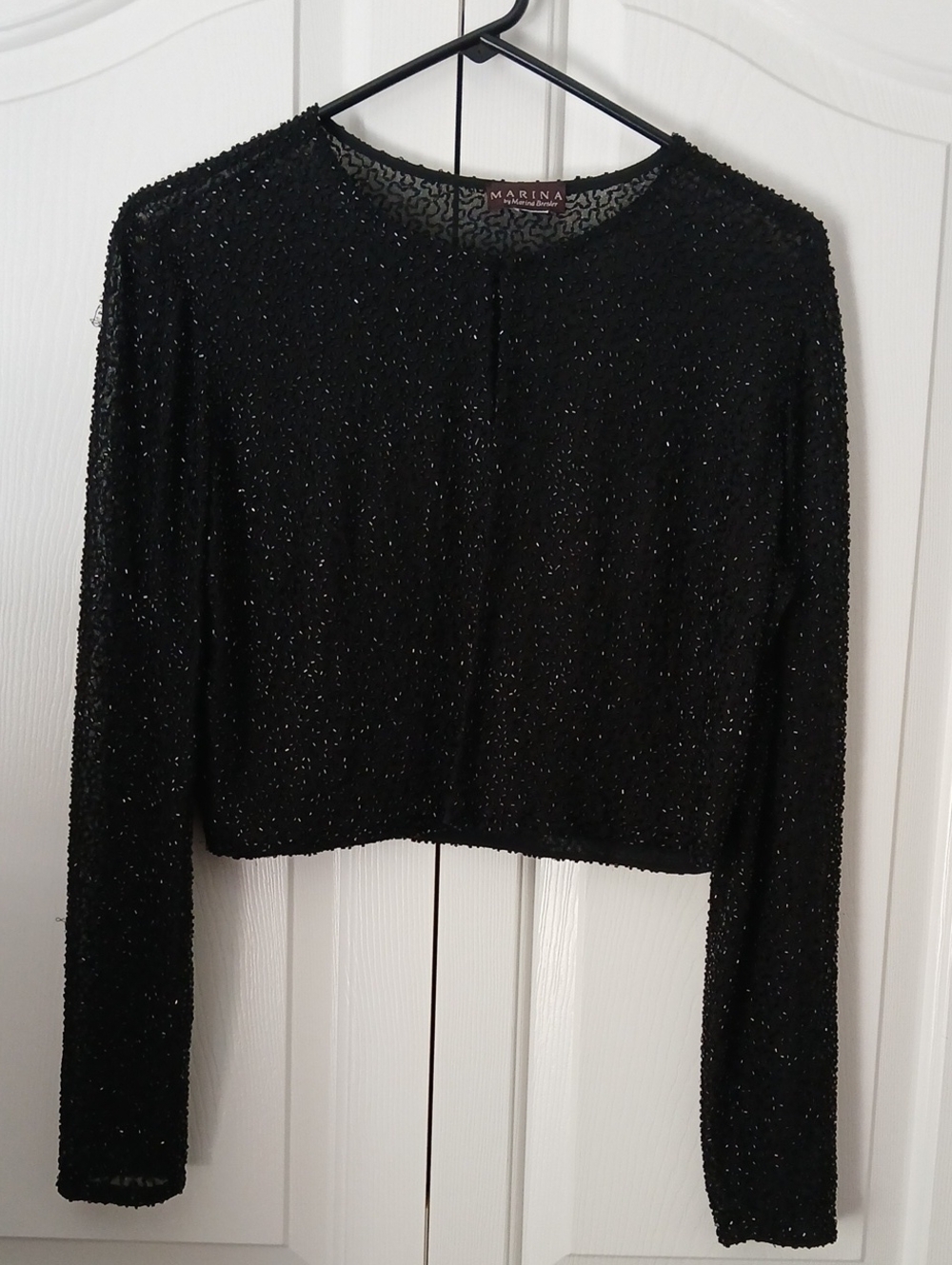 Marina beaded black formal jacket